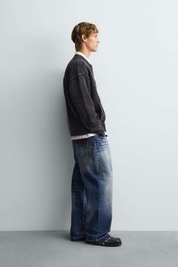 WASHED KNIT BOMBER JACKET - Zara фото 4