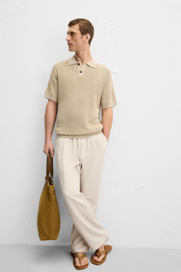 RELAXED FIT LYOCELL TROUSERS - Zara фото 26
