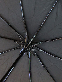 Зонт Arman полуавтомат чёрный A0055 ручка полукрюк - Family фото 3