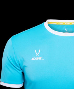 Футболка футбольная JOGEL CAMP Origin, бирюзовый/белый, детский