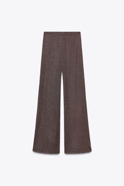 METALLIC THREAD PALAZZO TROUSERS - Zara фото 15