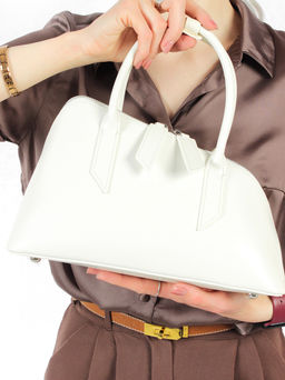 LACCOMA сумка АЛ3096-белый натуральная кожа хлопок