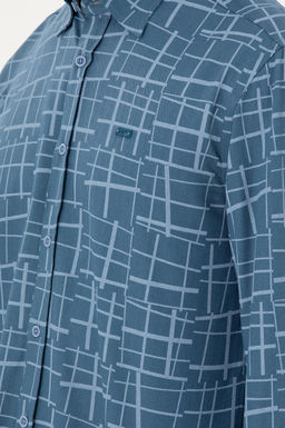 Мужская голубая рубашка с длинным рукавом - U.s. polo assn фото 7