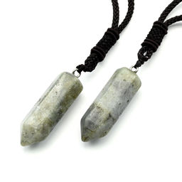 Подвеска из лабрадора кристалл 14*44мм