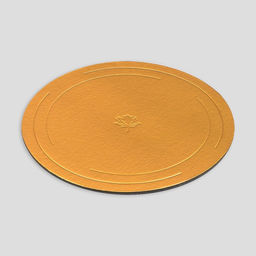 Цена за 5 шт. Подложка для торта усиленная 34 см, золото - жемчуг, 3.2 мм