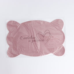 Коврик под миску форменный Кость, 39,5 х 25 см, розовый - Пушистое счастье фото 5