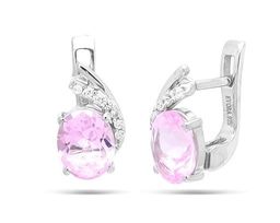 Серьги из серебра морганит, Джульетта