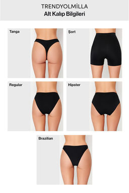 TRENDYOLMILLA Ekru Ucgen Kontrast Renk Biyeli Regular Bikini Tak?m? TBESS25BT00045  фото 23