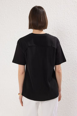 Bordo Oversize/Genis Kal?p Pilise Detayl? Orme Bluz TWOSS25BZ00466 - Trendyolmilla фото 8