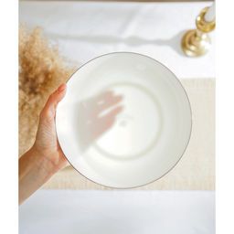 Тарелки SL Home «Каскарон», d=20 см, набор 2 шт., костяной фарфор, белые