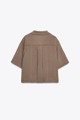 FLOWING SHORT SLEEVE BLOUSE - Zara фото 6