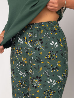 Пижама женская кулирка с брюками "ФИБИ" ЗЕЛЕНЬ