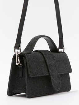 Женская сумка с ручками из денима TENDANCE Артикул 4248260, черный  фото 2