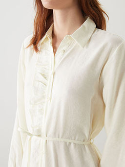 Modal Kar???ml? F?rf?rl? G?mlek Elbise