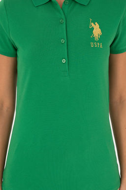 Женская зеленая базовая футболка Неожиданная скидка в корзине - U.s. polo assn фото 6