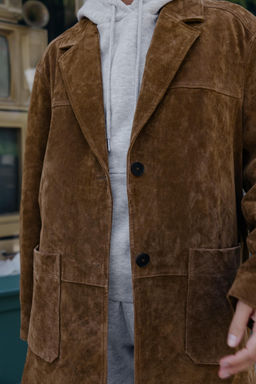 100% LEATHER LONG JACKET - Zara фото 6