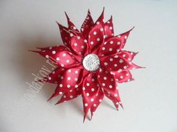 Лента атласная в горошек 0,6 см*25 ярд (10 бобин) SF-1368, вишневая пенка №171 - No name фото 2