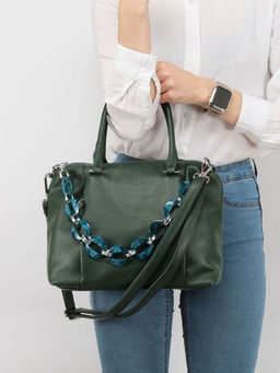 Сумка женская искусственная кожа AUR-036-960, 1отд+карм/перег, 2плеч/рем, зеленый SALE 258885 - Adelia фото 5