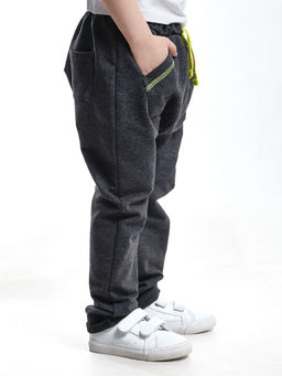 Брюки на резинке с подворотом UD 7333 черн.меланж - Mini maxi фото 3