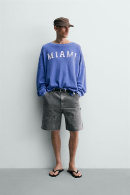 BERMUDA RELAXED FIT BOLSILLO CARPINTERO / Gris oscuro