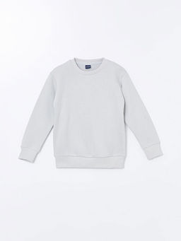 Bisiklet Yaka Basic Uzun Kollu Erkek ?ocuk Sweatshirt