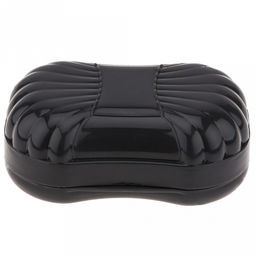 Мыльница дорожная пластмассовая "Фигурная" 11,5х7,5х6см, графитовый (Россия)