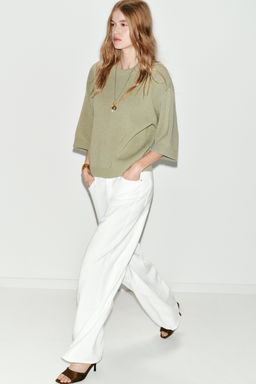 KNIT JUMPER WITH SHOULDER PADS - Zara фото 12