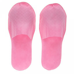 Тапочки одноразовые Hotel до 42 размера, для процедур, спанбонд, подошва - спанбонд, слой пенополиэтилена, с закрытым мысом, розовый (Россия) - Домашняя мода фото 2