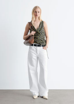 Top con cuello chal y cord?n de ajuste - H&m фото 12