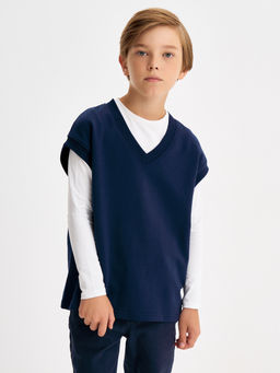 Темно-синий жилет