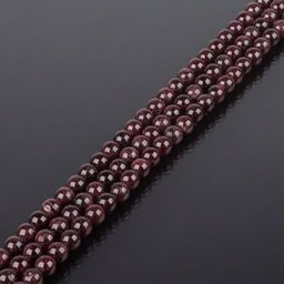 Бусины для украшений из Граната (Пироп) (64 бусины) 39 см