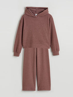 Kap??onlu K?z ?ocuk Sweatshirt ve E?ofman Alt?