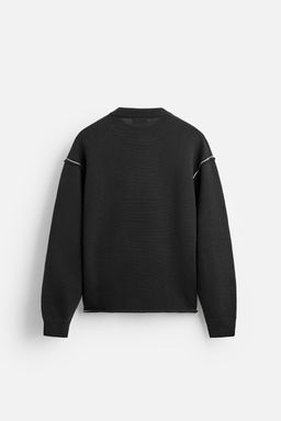 SWEATER WITH CONTRASTING STRIP - Zara фото 7