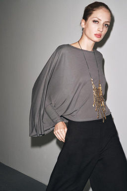 ASYMMETRIC FLOWING CAPE - Zara фото 2