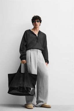 RELAXED FIT FLOWING TROUSERS - Zara фото 9