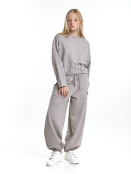 Комплект спортивный для девочки 22-7666 серый - Mini maxi фото 4