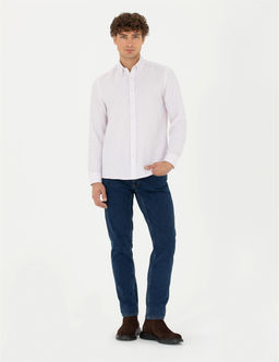 Bordo Slim Fit Uzun Kollu G_mlek - Pierre cardin фото 4