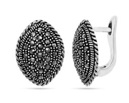 Серьги из серебра марказит, SL-AGA1627