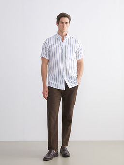 Regular Fit ?izgili Erkek G?mlek