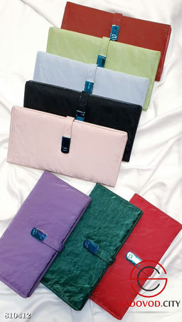 Кошелек большой на магнитной кнопке из экозамши 19см*11см