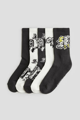 Pack de 5 calcetines con motivo intarsia