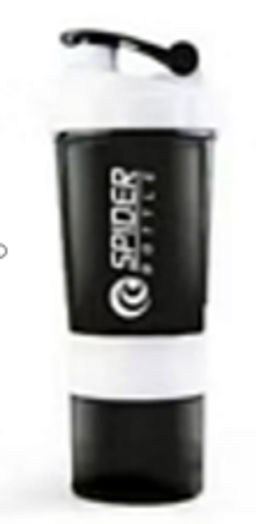 Бутылка/Шейкер СПАЙДЕР SHS-500 чёрно-белая, для спортивного питания 500ML/уп50