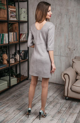 Платье мини серый - Donna saggia фото 3