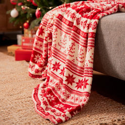 Плед Этель. Новогодний узор, 150?200 см, корал-флис
