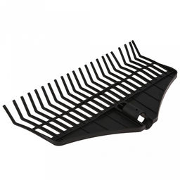 Грабли садовые пластмассовые 43х23см, износостойкие, гибкие, полипропилен, черный (Россия)