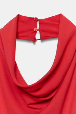 VESTIDO HALTER ZW COLLECTION / Rojo claro - Zara фото 8
