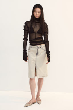 Falda de sarga hasta la rodilla - H&m фото 2