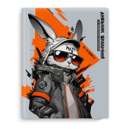 Дневник школьный 5-11 класс арт. 69725 КРУТОЙ КРОЛИК / твёрдый переплёт 7БЦ, А5+, 48 л., тиснение цв