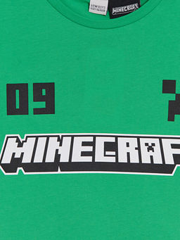 Minecraft Bask?l? Erkek ?ocuk ?ortlu Pijama Tak?m?