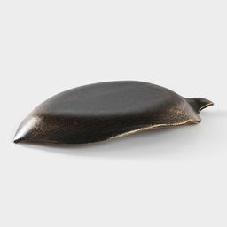 Блюдо для фруктов Доляна «Винтажный лист», 30×18×4 см, бронзовое